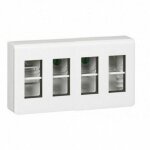 Legrand 078884l bote de poste de travail en mosaque pour modules 4x4, blanc