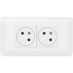 Legrand - 2x2p + t surface mosaic link � 45� pr�c�bl�e + plaque + boite � encastrer - blanc