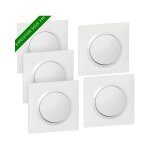 Lot de 5 interrupteurs va - et - vient complet legrand dooxie, blanc ( vendu sans griffes )