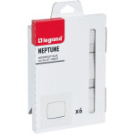 Lot de 6 interrupteurs ou va - et - vient neptune - blanc - legrand Lot de 6 interrupteurs ou va - et - vient neptune - blanc - legrand