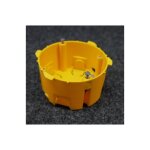Bote d'encastrement jaune 1 poste  85mm profondeur 50mm pour prise 20 - 32a sur cloison sche batibox ...