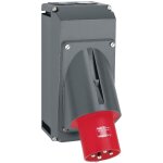 Botier rversible hypra pour prise 2p + t, 3p + t et 3p + n + t 63a 2 entres iso 32 + 1 iso20 plastique ...