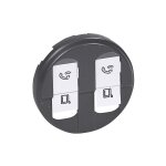 C�liane enjoliveur prise rj45 double graphite - 067952 - legrand