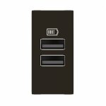 Chargeur 2 usb type - a mosaic 2 modules noir pour support lcm legrand 077662l
