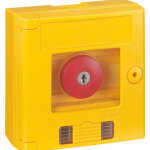 Coffret bris de glace coup de poing ip44 jaune avec voyant montage en saillie (038000)