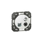 Prise tv sat + rj45 cat6 stp compacte dooxie finition blanc (600358)