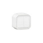 Plexo interrupteur double va et vient ou bouton poussoir saillie complet étanche blanc ip55 - 069755l ... Plexo interrupteur double va et vient ou bouton poussoir saillie complet étanche blanc ip55 - 069755l ...