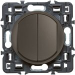 Legrand - double interrupteur ou va - et - vient cliane soft 10a - graphite