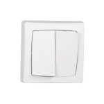 Double interrupteur va - et - vient saillie complet legrand asl, blanc