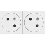 Legrand - double prise de courant surface mosaic link  45 prcble - blanc