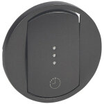 Enjoliveur graphite pour interrupteur temporis ou inter + ventilation (067051 + 067423) cliane legrand ...