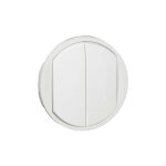 Enjoliveur large céliane pour double interrupteur , va - et - vient ou poussoir - blanc - 068002 Enjoliveur large céliane pour double interrupteur , va - et - vient ou poussoir - blanc - 068002