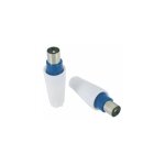 Fiche coaxiale droite diametre 9, 52 mm - fiche male sortie droite