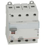 Interrupteur diff�rentiel dx� - id arriv�e haute et d�part bas � vis 4 p�les 400v 40a type a 30ma 4 modules ...