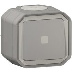 Interrupteur temporisé - lumineux - saillie - gris - complet legrand plexo 070008 Interrupteur temporisé - lumineux - saillie - gris - complet legrand plexo 070008