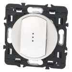 Interrupteur ou va - et vient lumineux avec voyant fourni cliane soft 10a - blanc - legrand