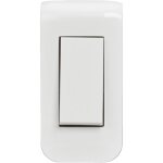 Interrupteur ou va - et - vient mosaic 10a �troit + plaque + bo�te � encastrer - blanc - legrand