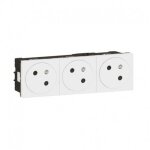 Legrand - mosaic triple prise de courant 2p + t blanc eu - 278165l