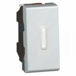Mosaic va et vient 10a voyant 1 module alu legrand 079202