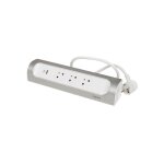 Legrand - rallonge d'angle 3x2p + t surface et usb a + c avec cordon 1m - blanc / alu