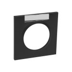 Plaque 1 poste noir avec porte etiquette dooxie leg600945 - legrand