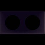 Plaque c�liane - finition poudr� craie - 2 postes - legrand