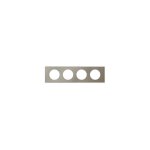 Plaque de finition cliane matire inox bross 4 postes legrand 069104