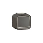 Plexo bouton poussoir  voyant lumineux saillie complet tanche anthracite ip55 - 069782l - legrand