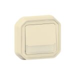 Poussoir no - nf lumineux porte - tiquette plexo complet encastr et griffes - sable - legrand