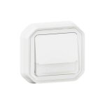 Poussoir no - nf lumineux porte - �tiquette plexo complet encastr� blanc (069864l)