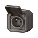 Legrand - prise 2p + t 16a saillie �tanche anthracite complete f / b ip55 plexo 069791l