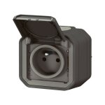 Legrand - prise 2p + t 16a saillie �tanche anthracite complete f / b ip55 plexo 069791l