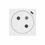 Prise de courant 2p + t mosaic link 2m fb blanc surface a voyant (077125l)