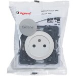 Legrand - prise de courant avec terre c�liane surface - blanc avec support