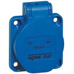 Prise tableau 16 amp�res 2p + t ip54 bleu legrand 57667