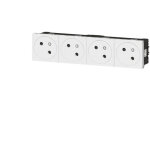 Bloc de prise de courant quadruple 16a 2p + t legrand mosaic surface