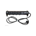 Rallonge 4 prises de courant 2p + t avec parafoudre legrand finition: noir