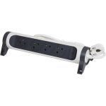 Rallonge multiprise avec bloc rotatif de 4 prises 2p + t surface , interrupteur et cordon longueur 3m ...