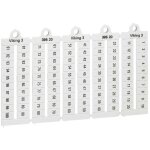 Plaque 100 rep�res � lecture horizontale pour bloc de jonction viking 3 pas 6mm avec chiffres 1 � 100 ...