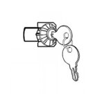 Serrure n 50 pour porte de coffret drivia 13 legrand 001684