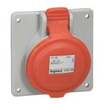 Prise  entraxes unifis fixe p17 ip44 16a de 380v  415v 3p + n + t legrand 555189