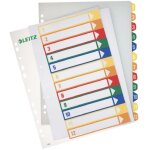 Leitz 12940000 rpertoire din a4, extra - large 1 - 12 polypropylne multicolore 12 onglets imprimable ...