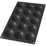 Lku - moule 15 tartelettes noir