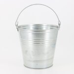 Seau 10l robuste et polyvalent de jardin en acier galvanis� avec poign�e - terre, eau, mortier