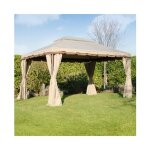 Abitare - tonnelle de jardin 4x3 m avec structure en aluminium peint - lesina