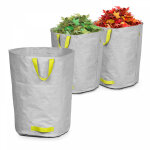 Lot de 3 sacs  dchets de jardin 160l polyester gris