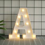 Aafgvc ? lettres de l'alphabet � led blanche chaude ? d�coration int�rieure pour f�tes, mariages, bars ...