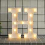 Lettres de l?alphabet � led avec lumi�re blanche chaude pour d�coration d?int�rieur, f�te, bar, mariage ...