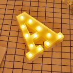 Lettres led lettre a lumineuse lumi�re blanc chaud hauteur 22 cm fonctionnant sur piles 2aa lettres et ...
