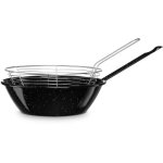 Levante po�le friteuse avec panier induction 24 cm acier �maill� 2, 5l feu, gaz, four noir - briebe